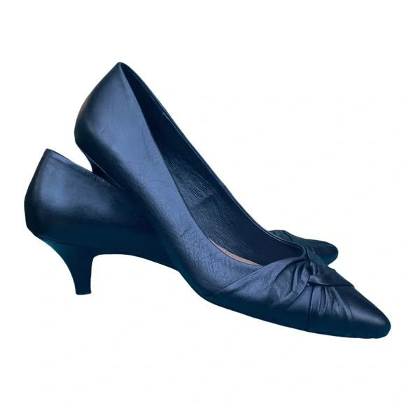 Aldo Black Leather Kitten Heels – Size 10 | Classic Pumps - Picture 4 of 13